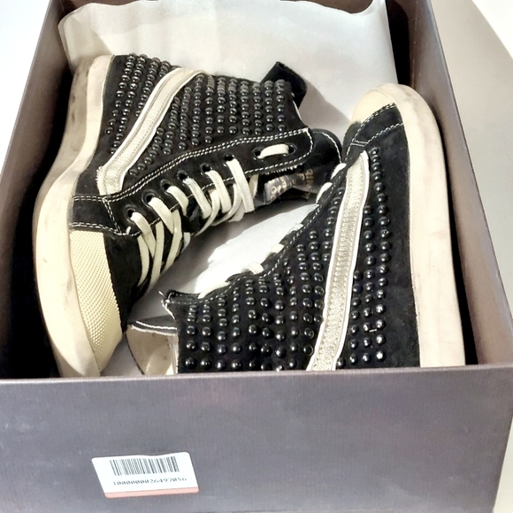 Primabase black suede & leather studded hi-top sneakers, EU40, EUC - Picture 15 of 16